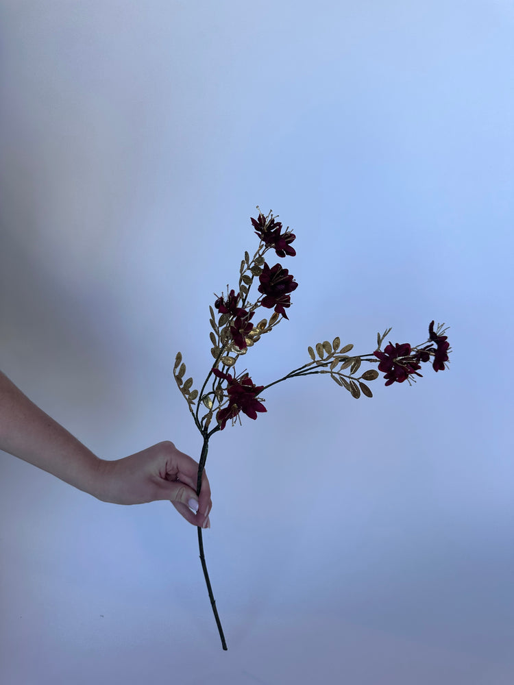 Bloesem Bordeaux met Goud