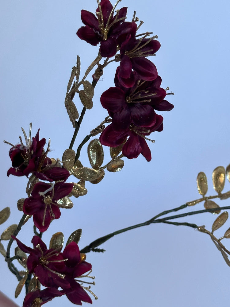 Bloesem Bordeaux met Goud