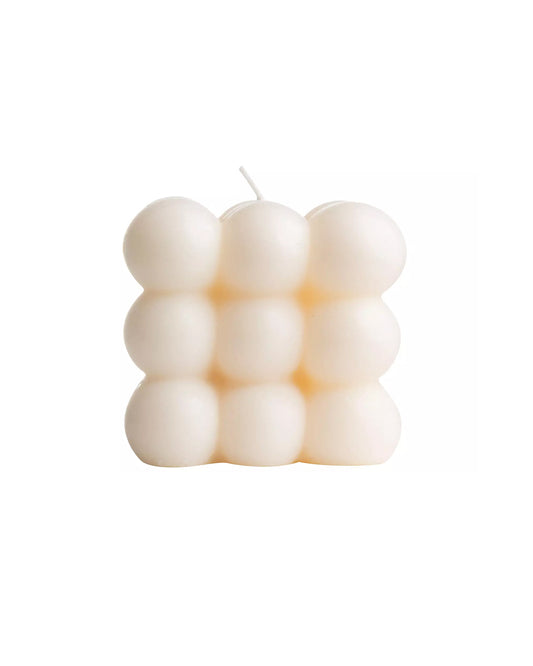 Figuur Kaars Cube Wit 1