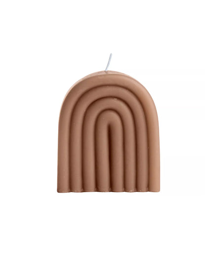 Gusta Regenboog Kaars Bruin 1
